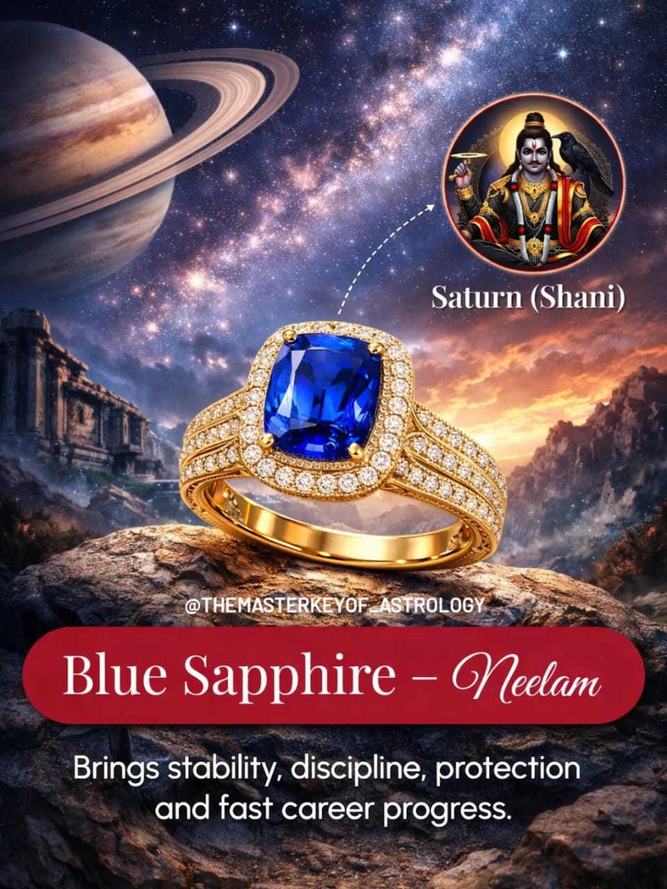 Blue Sapphire (नीलम) ring